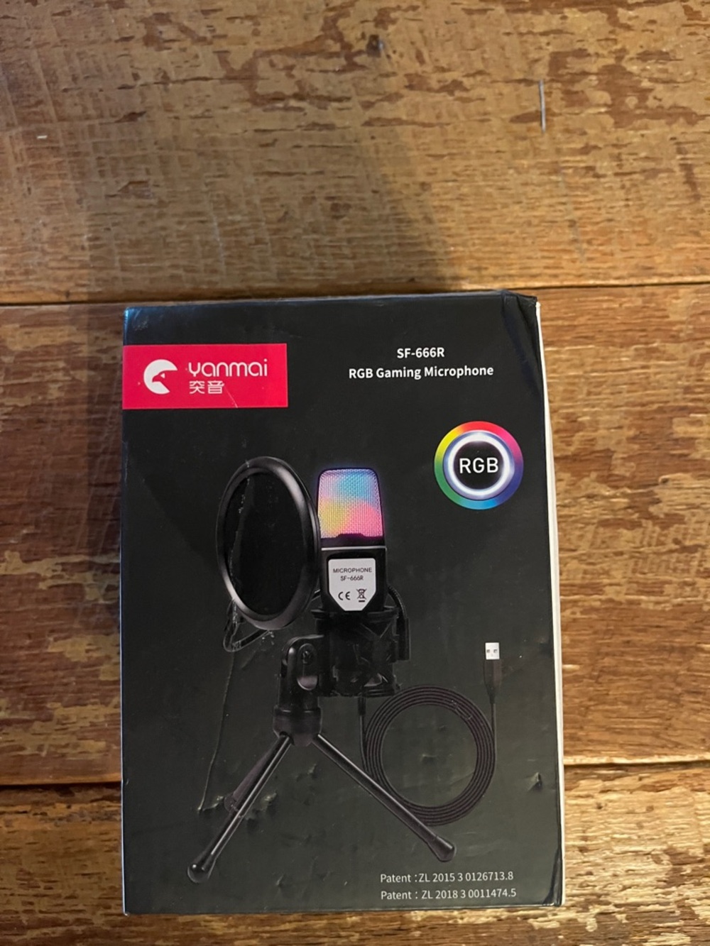 Yanmai SF-666R RGB Gaming Microphone - Black with Multicolor RGB